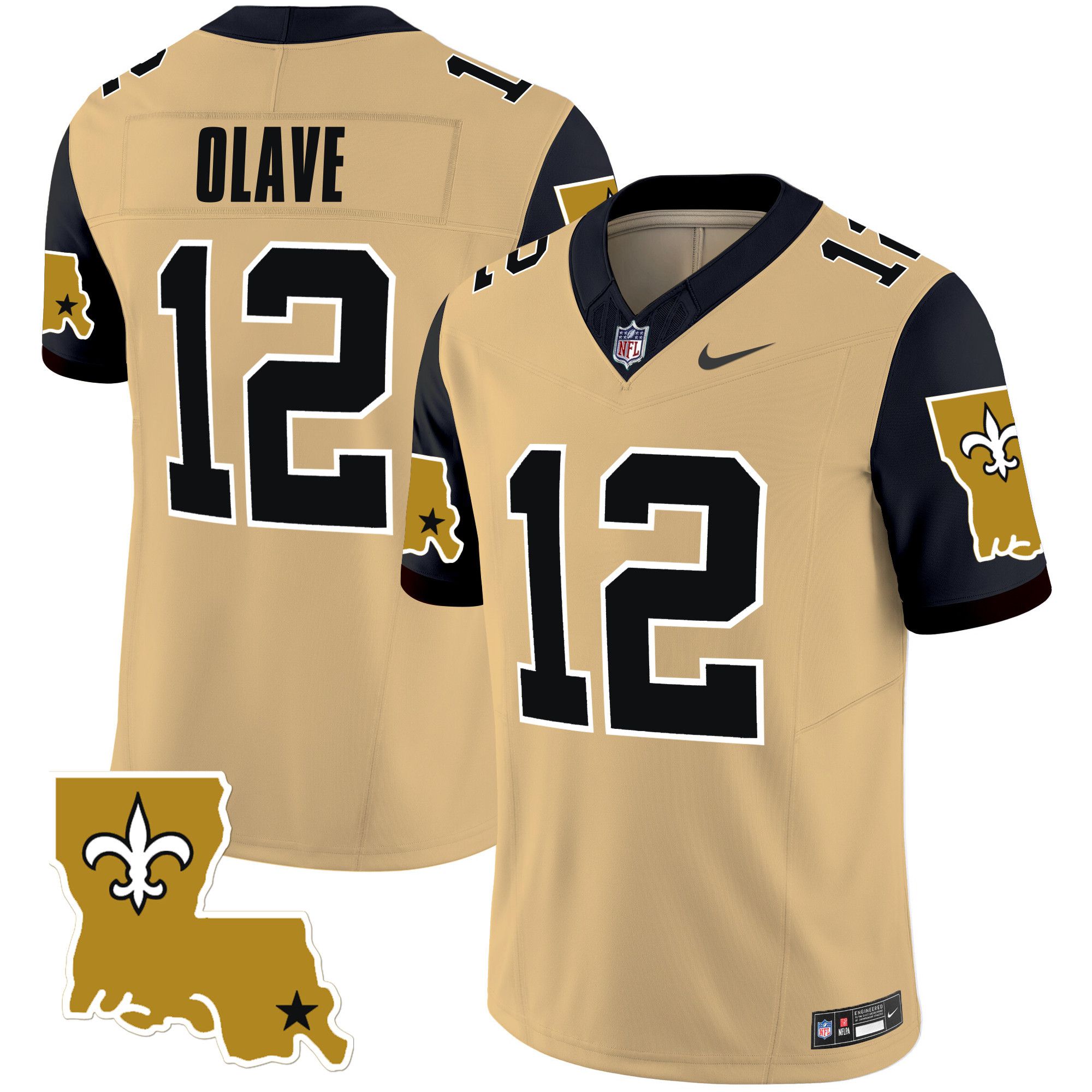 Men New Orleans Saints #12 Olave Yellow 2024 Nike 1987 Legacy Vapor Limited NFL Jersey->indianapolis colts->NFL Jersey